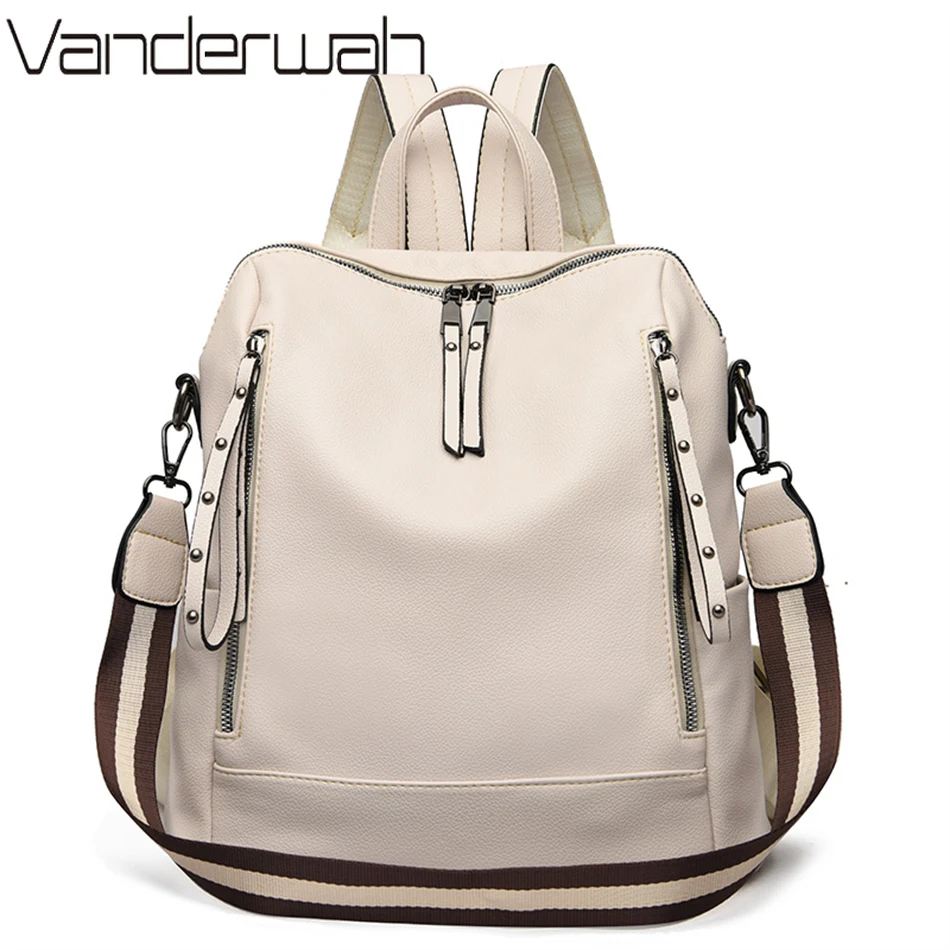 Brand Luxury Backpacks Soft Le - School Backpack Teen review and price