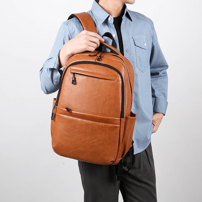 Premium Leather Business Backp - Laptop Backpack 15.6 review and price